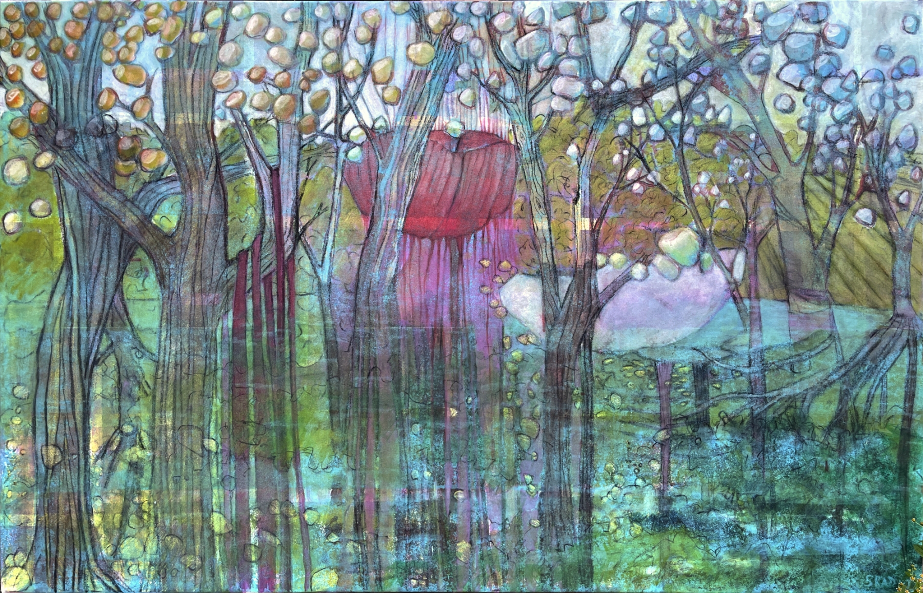 Skadi_Engeln_Unter_wasser_1_90x140cm_Malerei_Tempera_Kohle_Kreiden_Leinwand_2022_2000